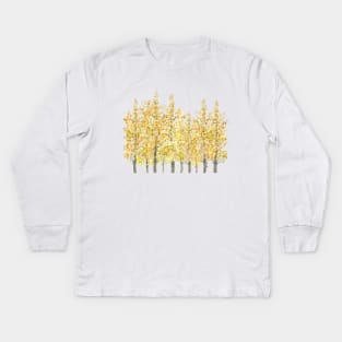 autumn forest watercolor Kids Long Sleeve T-Shirt